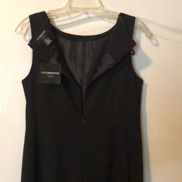 Liz Claiborne Petite Black Dress Size 8P - Picture 2 of 4
